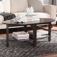 Baxton Studio MH2112-Wenge-CT Ancelina Modern and Contemporary Wenge Brown Finished Coffee Table